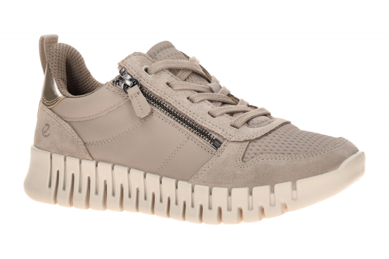 Ecco 218353 GRUUV - SIDE ZIP LACE - Damen Sneaker Grau Moon Rock/Nature beque... 1 Ecco 218353 GRUUV - SIDE ZIP LACE - Damen Sneaker Grau Moon Rock/Nature beque...
