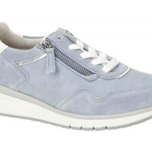 Gabor 46.308.65 Damenschuhe Lagune Silber Wei? Bequeme Schn?r-Halbschuhe
