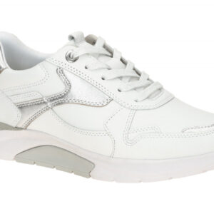 Gabor 86.925.51 Rollingshoft Damenschuhe - Bequeme Sneakers wei?/silber