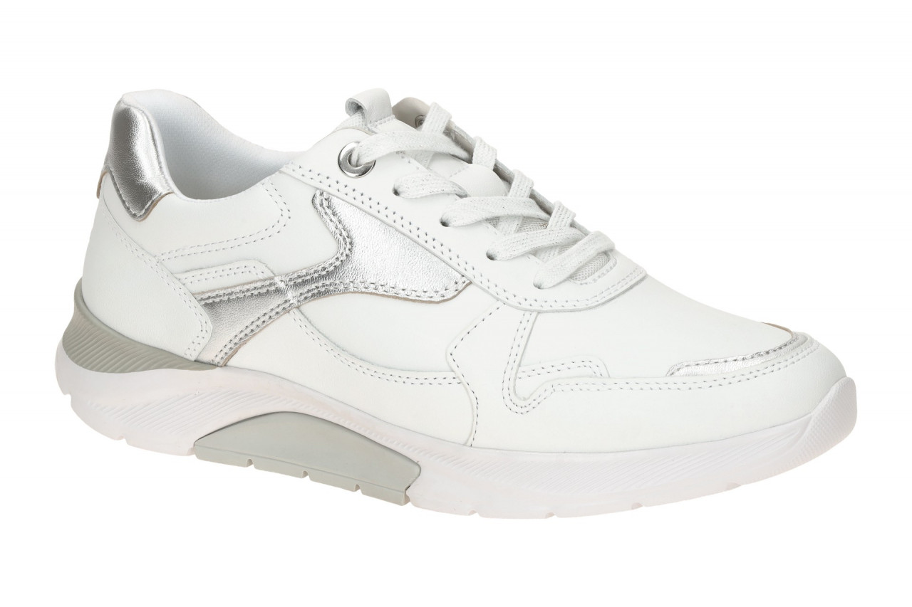 Gabor 86.925.51 Rollingshoft Damenschuhe - Bequeme Sneakers wei?/silber 1 Gabor 86.925.51 Rollingshoft Damenschuhe - Bequeme Sneakers wei?/silber