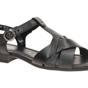 Gabor 82.794 Damen Sandalette schwarz altsilber Klettverschluss Gummisohle