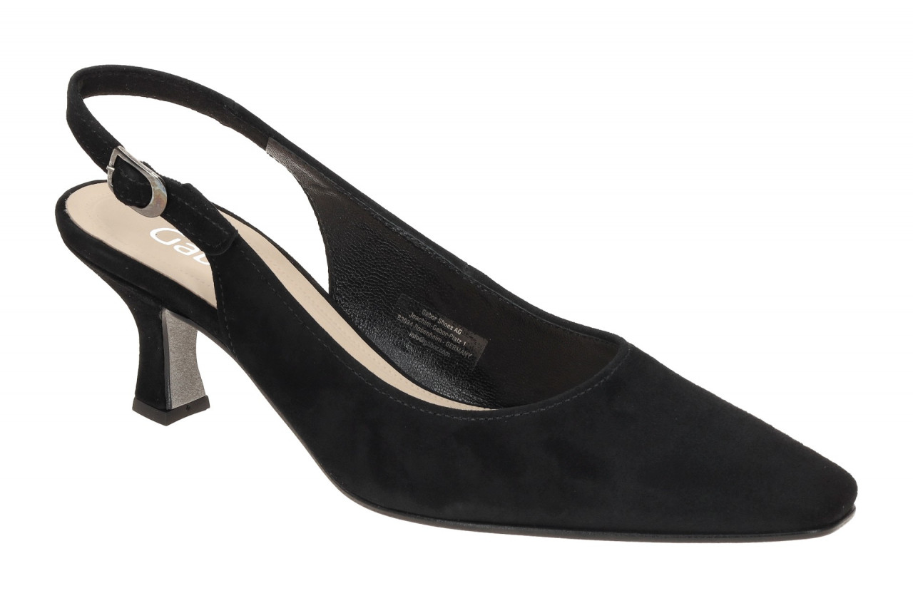 Gabor 81.510.17 Damen Sling Pumps Schwarz Echtleder Trichterabsatz 5,5cm 1 Gabor 81.510.17 Damen Sling Pumps Schwarz Echtleder Trichterabsatz 5,5cm