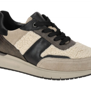 Gabor 76.445 - Damen Halbschuhe beige/schwarz, Echtleder, Komfort-Fu?bett