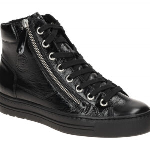 Paul Green 4024 Mid-Sneaker Boots Schwarz Glossy Calf Fu?bett Frottee