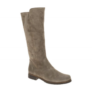 Gabor 74.679 Damen Langschaftstiefel grau mohair mit Blockabsatz