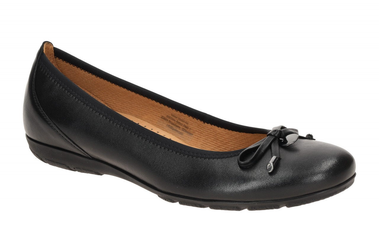 Gabor Damen Ballerinas 04.164 Schwarz Glattleder Slipper 2cm Keilabsatz 1 Gabor Damen Ballerinas 04.164 Schwarz Glattleder Slipper 2cm Keilabsatz