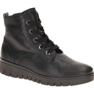 Gabor Damen Stiefeletten 72.065 Schwarz - bequeme Keilabsatz in Extra Weit