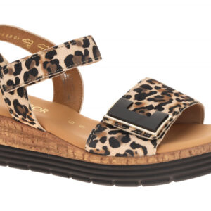 Gabor Sandalette 82.700.90 Damen Riemchen Sandalen braun schwarz gold Echtled...