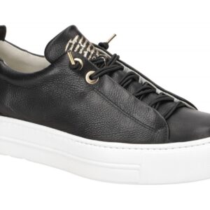 Paul Green Damen Halbschuhe 5017-02 Schwarz Gold Sneaker Echtleder Fu?bett