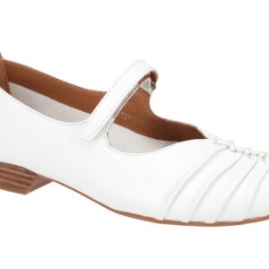 Everybody 30508H2296 GL002 GALEGA Riemchen Pumps Wei? Blockabsatz Holzoptik