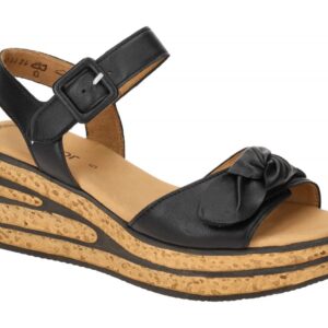 Gabor 84.653.27 Damen Sandalette schwarz - GABOR Best Fitting, Echtleder, Kei...