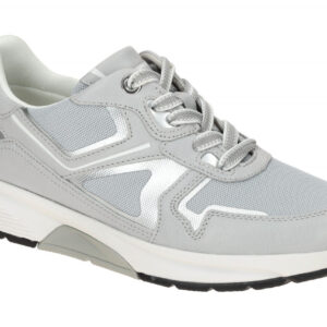 Gabor 66.875.65 ROLLINGSOFT Damen Sneaker hellgrau silber Gummi Sohle Komfort...