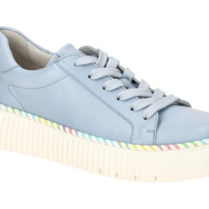 Gabor 63.240 - Sneaker in hellblau + bunt + wei?, Echtleder mit Komfort Fu?bett