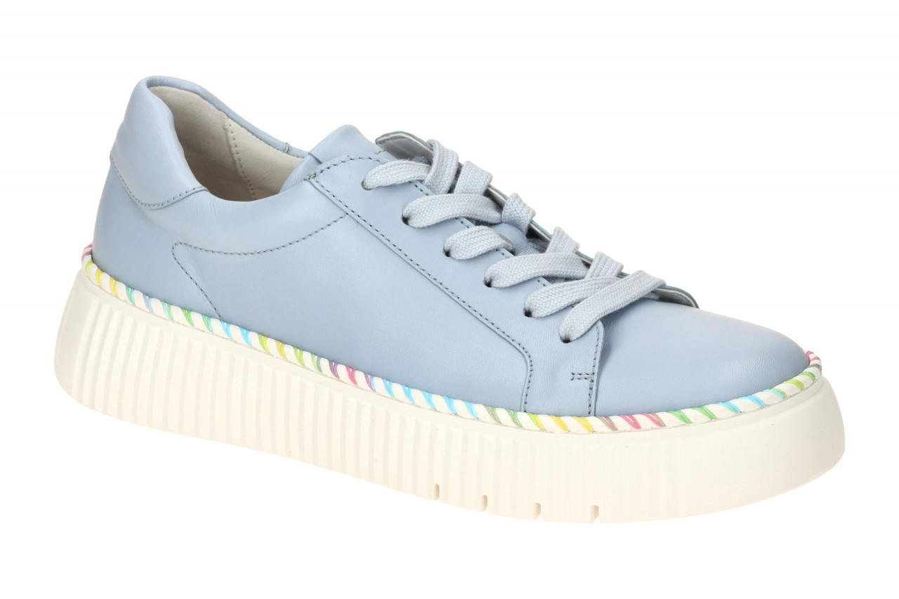 Gabor 63.240 - Sneaker in hellblau + bunt + wei?, Echtleder mit Komfort Fu?bett 1 Gabor 63.240 - Sneaker in hellblau + bunt + wei?, Echtleder mit Komfort Fu?bett
