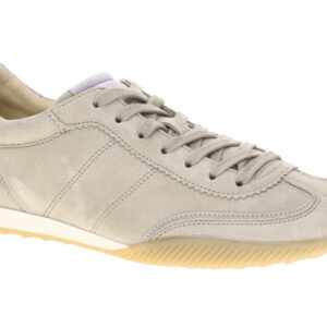 Gabor 83.180.11 Damen Retro Sneaker hellgrau/lila Echtleder Fu?bett - Gummisohle