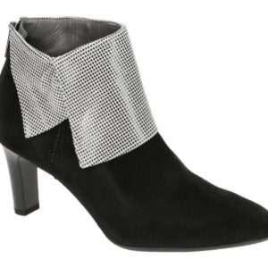 Peter Kaiser Damen Stiefeletten 90453/485 MARIKA Schwarz-Wei? Pepita-Echtleder