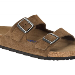Birkenstock 1030863 BS Arizona Herren Pantolette Braun - dark tea fb Weichbet...
