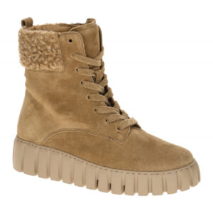 Gabor 76.786 Damen Stiefeletten camel | Bequeme Keilabsatz Schuhe mit Schn?ru...