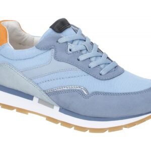 Gabor 26.366.16 Damen Sneaker Blau Sky Heaven Velourleder Mesh Nubuk OptiFit