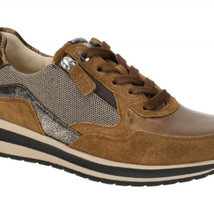 Gabor 76.318 Damen Sneaker braun/cognac k OptiFit Fu?bett Keilabsatz 1,5cm