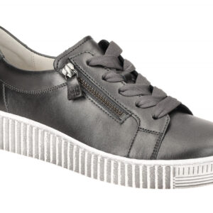 Gabor 73.334.69 Damenschuhe Halbschuhe Sneaker - antiksilber (smoky) Echtlede...