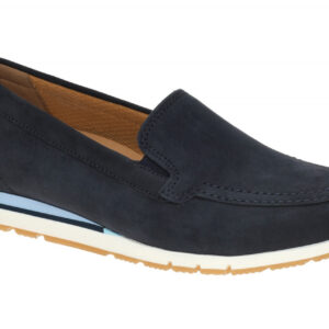 Gabor 82.414.30 Damen Slipper Blue Soft Nubuk Fu?bett Gummisohle