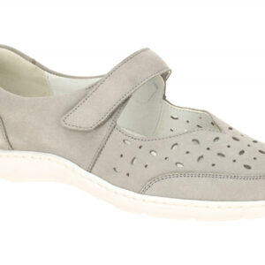 Waldl?ufer 496325 HENNI Damenschuhe Ballerina Mary Jane grau stein bequemes E...