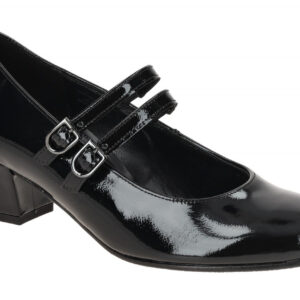 Gabor 72.212.97 Schwarz Lackleder Pumps mit doppel Spange