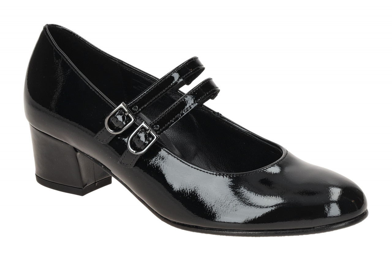 Gabor 72.212.97 Schwarz Lackleder Pumps mit doppel Spange 1 Gabor 72.212.97 Schwarz Lackleder Pumps mit doppel Spange