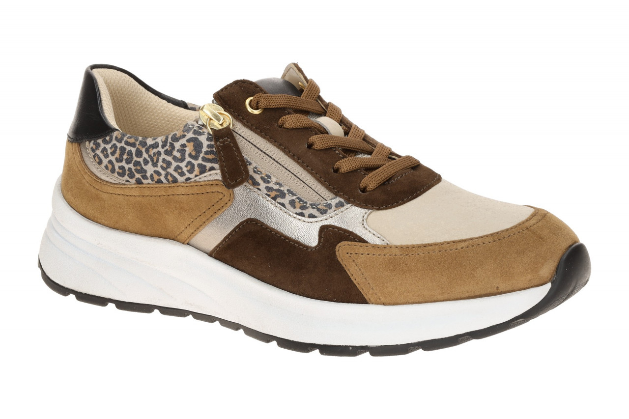 Gabor 86.598.52 Damen Halbschuhe beige/sattel Kombi bequeme Schn?r-Sneakers 1 Gabor 86.598.52 Damen Halbschuhe beige/sattel Kombi bequeme Schn?r-Sneakers