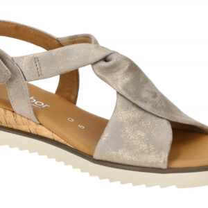 Gabor 82.751.95 Damen Sandalette - Riemchen Sandalen grau muschel Comfort Kei...