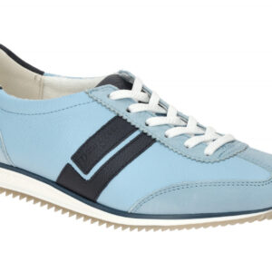 Paul Green Damen Sneaker 5453-04 Sky Blau Echtleder Nubuk Classic Halbschuhe