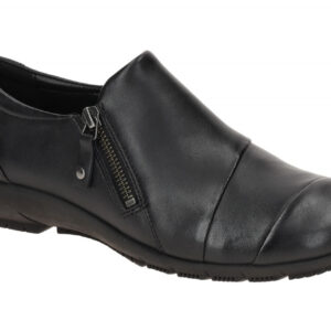 Josef Seibel Damen Slipper Charlotte 19 Schwarz Echtleder Keilabsatz - G-Weite