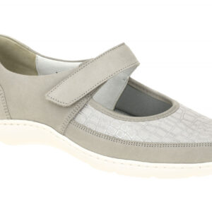 Waldl?ufer 496H33 HENNI Damenschuhe OrthoTritt Ballerina Grau - stein/silber