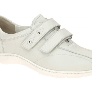 Waldl?ufer 496301 HENNI Damen Slipper Wei? Latte Echtleder Extra Weit