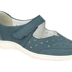 Waldl?ufer 496325 HENNI Blau Denim Damenschuhe Ballerina Mary Jane