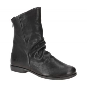 Think 615 Damen Stiefeletten Schwarz Echtleder Wechselfu?bett 1,3cm Absatz