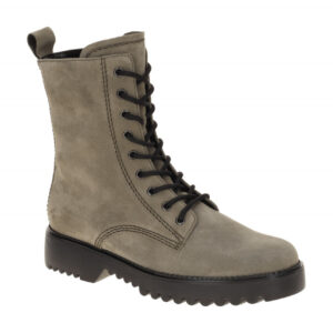 Gabor 72.755 - Damen Stiefeletten Grau Mohair LaceUp Boots