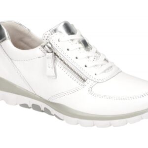 Gabor 86.968.51 ROLLINGSOFT Damen Sneaker Wei? Silber PU Laufsohle Komfort Fu...
