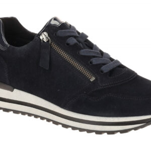 Gabor 76.528.46 Dark-Blue Sneaker mit Echtleder Komfort Fu?bett