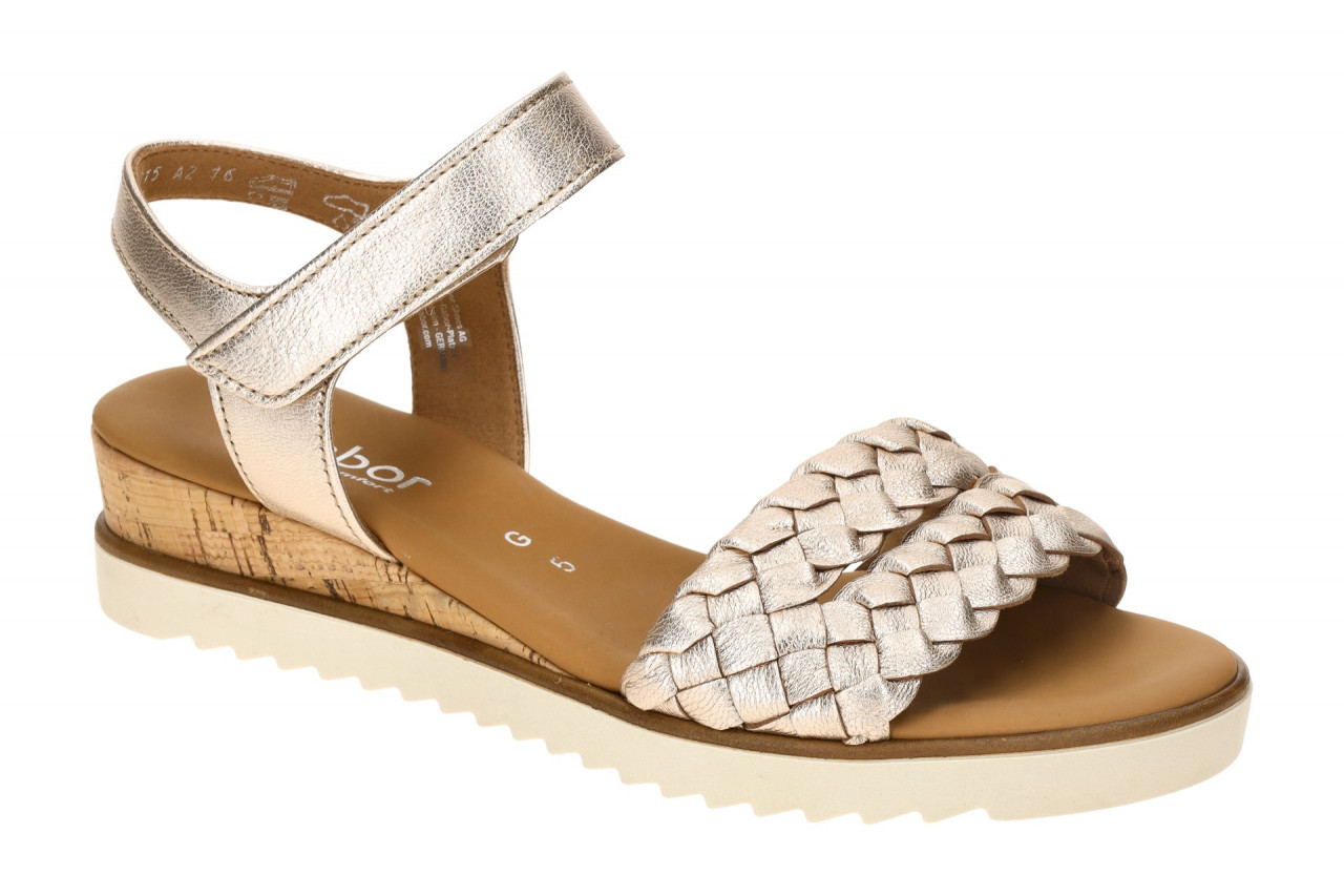 Gabor 82.759.89 Damen Sandalette Beige Puder Keilabsatz aus nachhaltigem Kork 1 Gabor 82.759.89 Damen Sandalette Beige Puder Keilabsatz aus nachhaltigem Kork