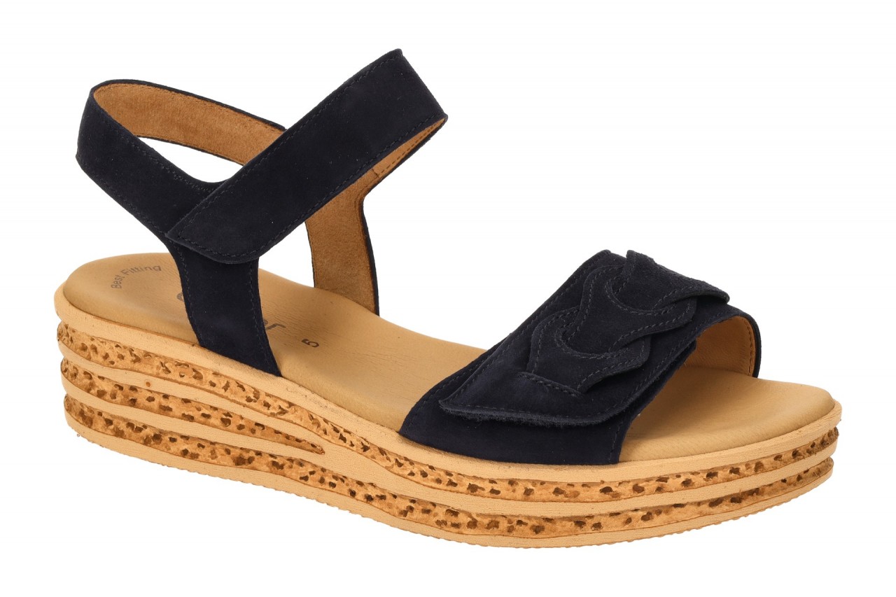 Gabor 64.553.16 Damen Sandalette blau atlantik Natur Keilabsatz Klettverschlu... 1 Gabor 64.553.16 Damen Sandalette blau atlantik Natur Keilabsatz Klettverschlu...