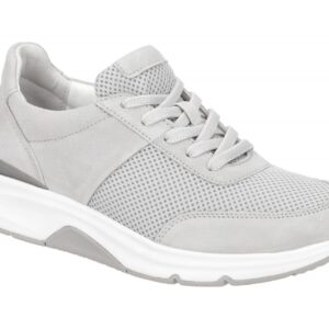 Gabor 86.897.40 ROLLINGSOFT Damen Sneakers light grey Mesh Dreamvelour