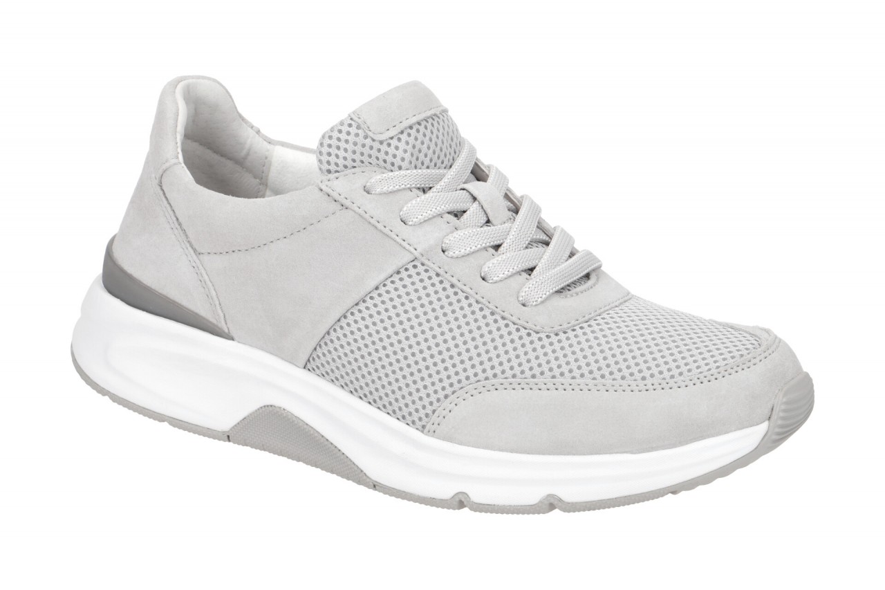 Gabor 86.897.40 ROLLINGSOFT Damen Sneakers light grey Mesh Dreamvelour 1 Gabor 86.897.40 ROLLINGSOFT Damen Sneakers light grey Mesh Dreamvelour