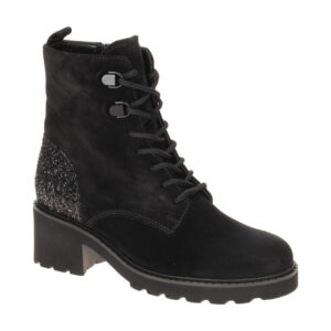 Gabor 76.635 Schwarz Damen Stiefeletten Velour Rei?verschluss Absatz 4cm