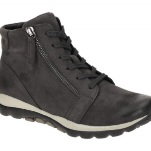 Gabor 76.868 Damen Stiefeletten Rolling Soft dunkelgrau Nubuk Oil bequeme Mid...