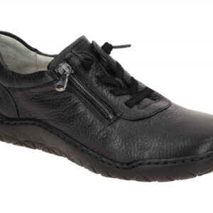 Waldl?ufer 612003 K-MILENA Damen Halbschuhe Schwarz Echtleder Bequem Fu?bett