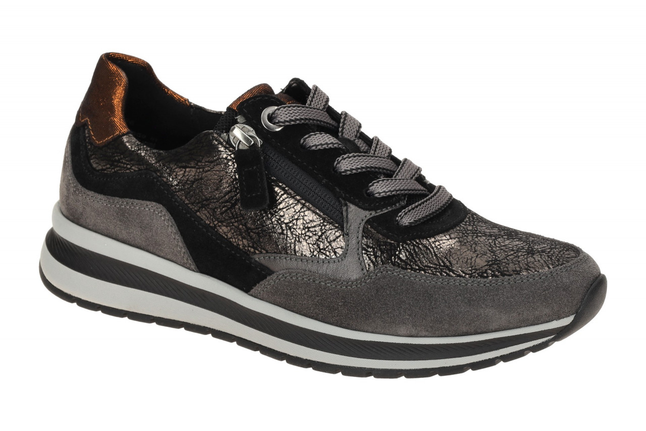 Gabor 76.318 Dunkelgrau Schwarze Halbschuhe Sneaker - Echtleder OptiFit 1 Gabor 76.318 Dunkelgrau Schwarze Halbschuhe Sneaker - Echtleder OptiFit