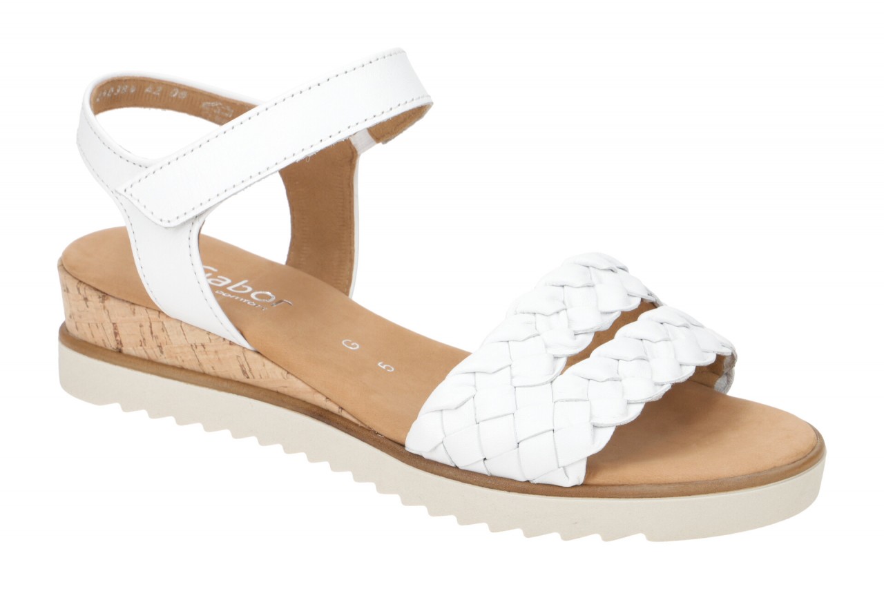 Gabor 82.759.50 Damen Sandalette Wei? Echtleder Klettverschluss Keilabsatz 1 Gabor 82.759.50 Damen Sandalette Wei? Echtleder Klettverschluss Keilabsatz