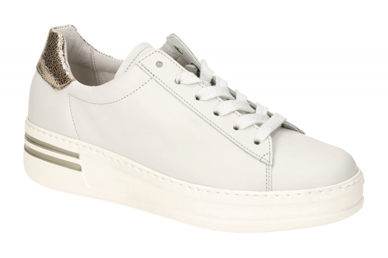 Gabor 66.395.62 FLORENZ Damen Sneaker Wei? Platino Echtleder Comfort 1 Gabor 66.395.62 FLORENZ Damen Sneaker Wei? Platino Echtleder Comfort